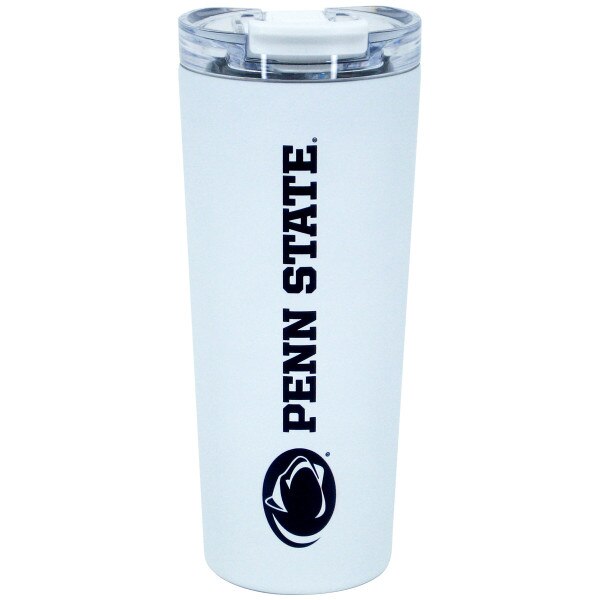 white dual lid tumbler Athletic Logo and Penn State up the side